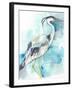 Heron Splash I-Jennifer Goldberger-Framed Art Print