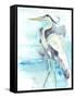 Heron Splash II-Jennifer Goldberger-Framed Stretched Canvas