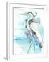 Heron Splash II-Jennifer Goldberger-Framed Art Print