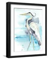 Heron Splash II-Jennifer Goldberger-Framed Art Print