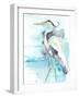 Heron Splash II-Jennifer Goldberger-Framed Art Print