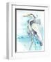 Heron Splash II-Jennifer Goldberger-Framed Art Print