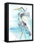 Heron Splash II-Jennifer Goldberger-Framed Stretched Canvas