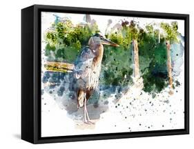 Heron-Chamira Young-Framed Stretched Canvas