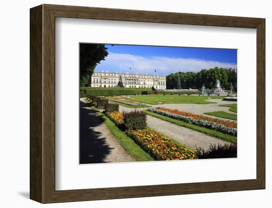 Herrenchiemsee castle on Herreninsel island in Lake Chiemsee, Upper Bavaria, Bavaria, Germany-null-Framed Art Print