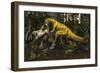 Herrerasaurus, an Early Dinosaur, Attacks a Dicynodont-Stocktrek Images-Framed Art Print