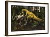 Herrerasaurus, an Early Dinosaur, Attacks a Dicynodont-Stocktrek Images-Framed Art Print