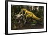 Herrerasaurus, an Early Dinosaur, Attacks a Dicynodont-Stocktrek Images-Framed Art Print