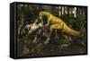 Herrerasaurus, an Early Dinosaur, Attacks a Dicynodont-Stocktrek Images-Framed Stretched Canvas