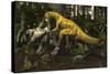 Herrerasaurus, an Early Dinosaur, Attacks a Dicynodont-Stocktrek Images-Stretched Canvas