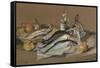 Herring and Whiting, 1971 (Pastel)-Anthea Durose-Framed Stretched Canvas