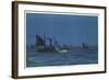 Herring Drifters in the North Sea-Charles Pears-Framed Giclee Print