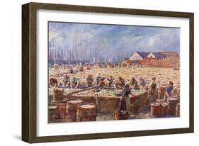 Herring Harvest,Yarmouth-A Heaton Cooper-Framed Art Print