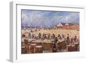 Herring Harvest,Yarmouth-A Heaton Cooper-Framed Art Print