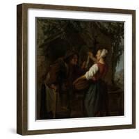 Herring-Seller-Gabriel Metsu-Framed Art Print