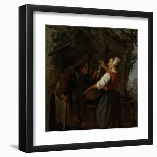 Herring-Seller-Gabriel Metsu-Framed Art Print