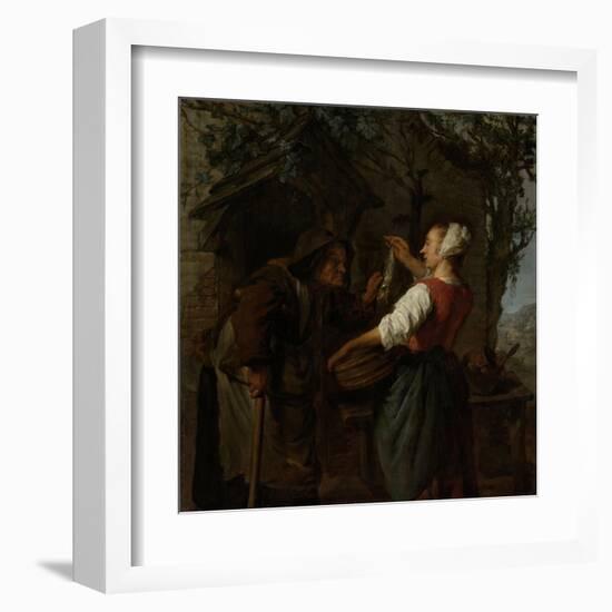 Herring-Seller-Gabriel Metsu-Framed Art Print