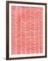 Herringbone - Coral-Cat Coquillette-Framed Giclee Print