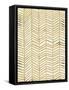 Herringbone - Gold-Cat Coquillette-Framed Stretched Canvas