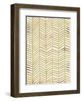 Herringbone - Gold-Cat Coquillette-Framed Giclee Print