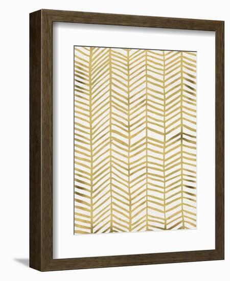 Herringbone - Gold-Cat Coquillette-Framed Giclee Print