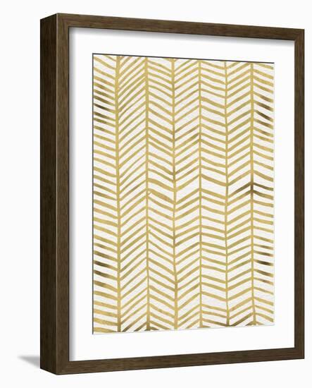 Herringbone - Gold-Cat Coquillette-Framed Giclee Print