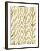 Herringbone - Gold-Cat Coquillette-Framed Giclee Print