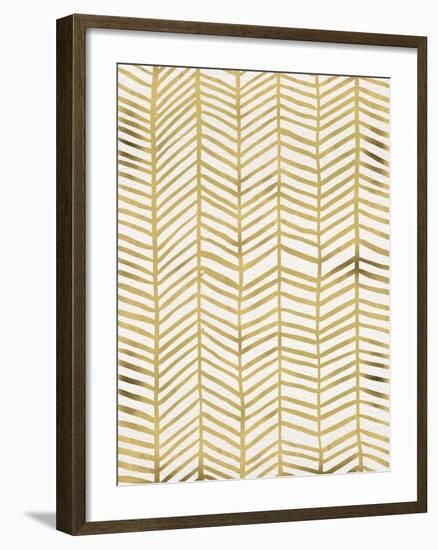 Herringbone - Gold-Cat Coquillette-Framed Giclee Print