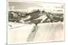 Herringbone Ski Track, Telluride, Colorado-null-Mounted Premium Giclee Print