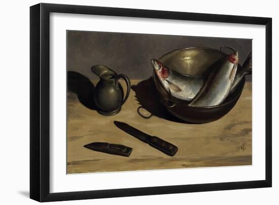 Herrings, Knife and Jug-James Gillick-Framed Giclee Print