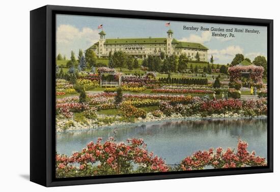 Hershey Rose Garden and Hotel, Hershey, Pennsylvania-null-Framed Stretched Canvas