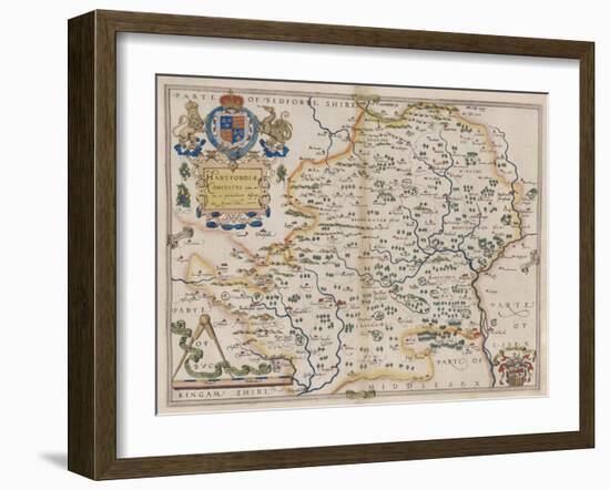 Hertfordshire-Christopher Saxton-Framed Giclee Print