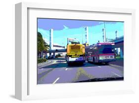 Hertz Avis, Los Angeles, California-Steve Ash-Framed Giclee Print