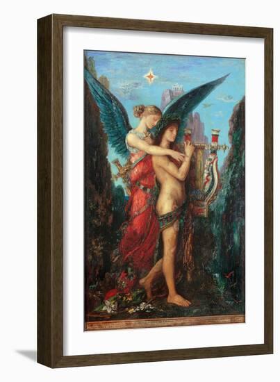 Hesiod and the Muse-Gustave Moreau-Framed Art Print