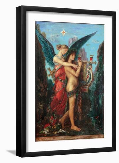 Hesiod and the Muse-Gustave Moreau-Framed Art Print