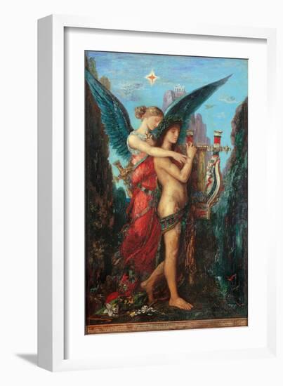 Hesiod and the Muse-Gustave Moreau-Framed Art Print