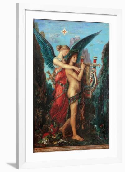 Hesiod and the Muse-Gustave Moreau-Framed Art Print