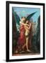 Hesiod and the Muse-Gustave Moreau-Framed Art Print