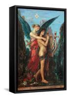 Hesiod and the Muse-Gustave Moreau-Framed Stretched Canvas