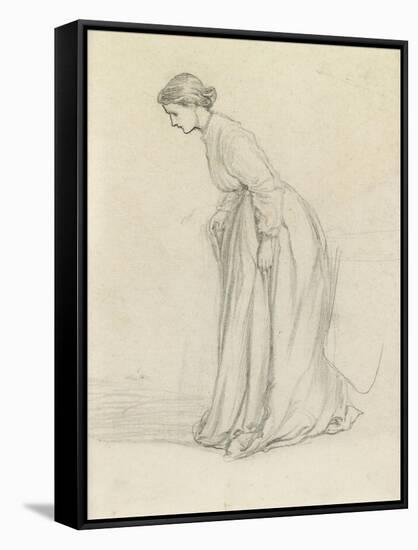 Hesitant Steps-George L. Du Maurier-Framed Stretched Canvas