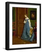 Hesitation, Possibly Madame Monteaux, C.1867-Alfred Emile Stevens-Framed Giclee Print