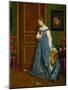 Hesitation, Possibly Madame Monteaux, C.1867-Alfred Emile Stevens-Mounted Giclee Print
