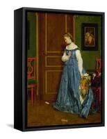 Hesitation, Possibly Madame Monteaux, C.1867-Alfred Emile Stevens-Framed Stretched Canvas