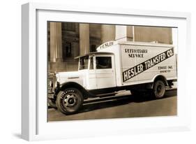 Hesler Transfer Co. Delivery Truck with Refrigerator Service-null-Framed Art Print