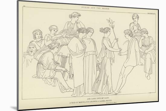 Hesoid and the Muses-John Flaxman-Mounted Giclee Print