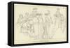 Hesoid and the Muses-John Flaxman-Framed Stretched Canvas