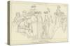 Hesoid and the Muses-John Flaxman-Stretched Canvas