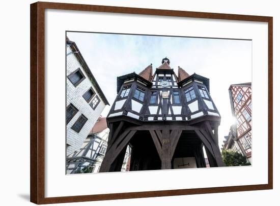 Hesse, Germany, Michelstadt, the Historical Michelstadt City Hall in the Old Town-Bernd Wittelsbach-Framed Photographic Print