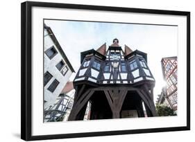 Hesse, Germany, Michelstadt, the Historical Michelstadt City Hall in the Old Town-Bernd Wittelsbach-Framed Photographic Print