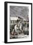 Hessian Commander Rahl Mortally Wounded during the American Attack on Trenton, c.1776-null-Framed Giclee Print